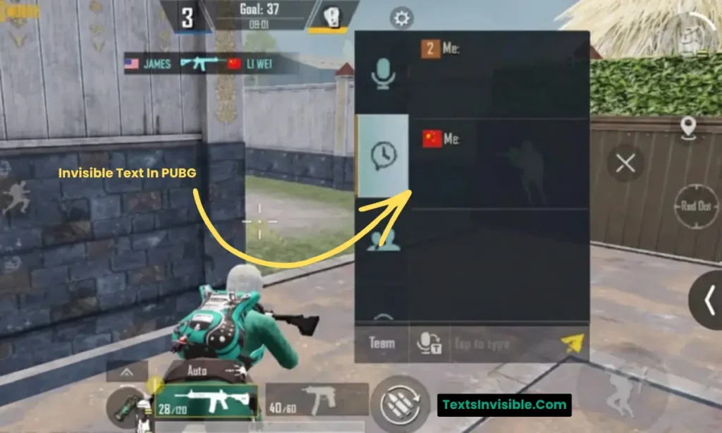 Empty name in PUBG and Free Fire