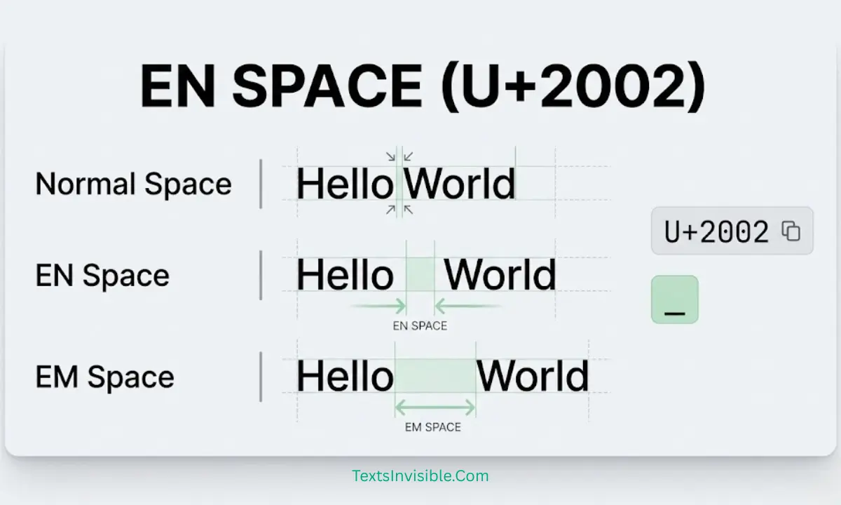EN SPACE (U+2002)